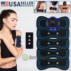 5pcs Pulse Tens Unit Ems Massager Back Body Muscle Stimulator Pain Relief Device