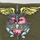 Bon Jovi Tour Messenger Bag - Green  W printed  Logo - Crossbody Comfort Style