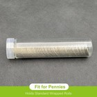 5pcs Penny Coin Tubes Plastic Holders For Coins Clear Organizer Storage Containe