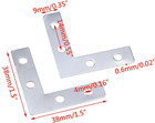 40pcs L Shape Corner Brackets 1 5 Metal Right Angle Brace Plates With Screws
