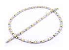 Anti-tarnish Two Tone Love Hugs Kisses Necklace Bracelet Set Stainless Steel 18 