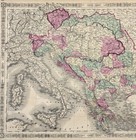 1864  Austria - Turkey - Greece - Europe  Map Original   24x17   Johnson