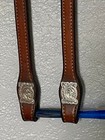 R Harris Silver Leather Show Headstall Used Flashy  No Reserve Free Shipping