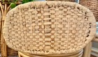Vintage Sweetgrass Double Lid Picnic Basket Handwoven 21   