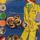 Vintage Scovill Clinton Ginger Snaps Red White Blue  17 Nickel 4 Snap Sets Nos