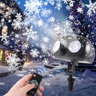 2025 New Christmas Snowflake Projector Led Moving Snowfall Laser Light Landscape