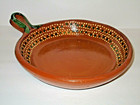 Mexican Terracotta Fry Pan De Barro Redware Clay Skillet 8-8 1 2   see Below 