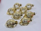 Set Of 8 Vintage Gold Ceramic Christmas Ornament Napkin Holders