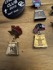 Vintage Lot Of 9 Houston Tx Livestock Show And Rodeo Badges Pins Lanyard Card