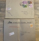 Lot Of 5 Large Registered Intl Covers     Belgium Sweden Zimbabwe Tonga Usa     Phil