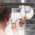 Luxo Shower Mirror  Shaving Mirror With A Razor Holder 7 1 l X 6 9 w  Chrome 