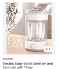 Grownsy Bottle Sterilizer And Dryer Model Ls-b330  Compact Electric Steam Baby