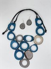 Handmade Tagua Nut Set Necklace And Earrings 