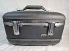 Vtg American Tourister Hard Train Makeup Black Carry-on Tri-taper Mirror Liner 