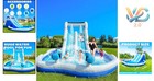 Inflatable Double Water Slide 17 7ft Large Climber Splash Pool For Kids   Adults