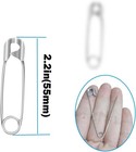 80pcs 2 2in Heavy Duty Safety Pins Stainless Steel Sewing Laundry Use Baby Wear 