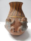 Large Antique Yuma Indian Olla Form Rare2find Frog Overlay Pot - Colorado River