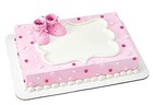 Decoset Pink Baby Booties Cake Decoration  1 Piece Cake Topper  For Baby 