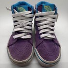 Vans Sk8-hi Purple Blue Checkered High Top Skateboard Shoes Kids Size 11 Girls