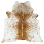 Brown Salt   Pepper Cowhide Rug     Real Leather Area Rug     Brown   White Hide