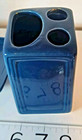 Vtg Blue Ceramic Holder Multi-use For Pens Pencils Toothbrushes Soap Dish