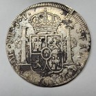 1806 Spanish Silver 8 Reales Lima Peru Rainbow Toned Nice Small Rev Cut  k195