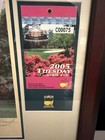 Linda Hartough Signed 10th Hole Camellia August Masters Golf W ticket   Pin Coa