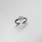 Flower Adjustable Women s Toe Ring 0 15 Ct Round Cut Diamond 14k White Plated