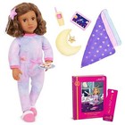 Our Generation Luna Posable 18  Slumber Party Doll   Storybook Set