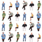 24pcs Model Railway O Scale Seated Figures 1 50 Sitting People 6 Different Poses
