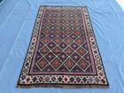 1960s Antique Afghan Baluchi Rug 4x7 Hand Knotted Persian Style Oriental Carpet