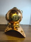 Vintage Copper With Brass Scuba Diving Helmet Statue Nautical Decor 7   