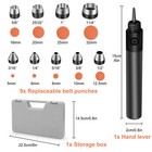 11pcs Replaceable Leather Hole Punch Kit For Diy Crafting  Leather  And Gaskets