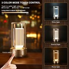 Portable Metal Table Lamp  Cordless Table Lamp  Rechargeable 2 Set Of Silver