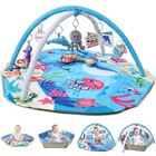 8-in-1 Baby Gym Play Mat  Tummy Time Activity Mat With Detachable Sensory Toys