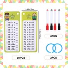 30pcs Reusable Addition And Subtraction Flash   Subtraction  Red