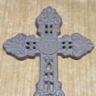 Cast Iron Christianity Wall Cross Decorative Wall Hanging W  Hanger Hook