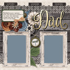 Dad Hero Premade Scrapbook Pages Paper Piecing Printed Layout Dbds