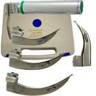 New Orignal Fiber Optic Laryngoscope Mac Set Of 6 Blade  handles Emt Anesthes