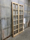 Antique French Double Doors  44x87 5  European Doors  12 Pane Glass Doors  G164