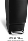 Simplehuman 40 Liter   10 6 Gallon Slim Kitchen Step Trash Can With Secure Slide