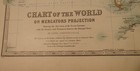 Antique Original Map Chart Of The World Mercator Johnston Atlas 1900 19  X 24 