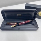Parker Duofold Centennial Fountain Pen Marble Red 18kt Gold Fine Nib New In Box