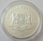 Somalia 1000 Shillings 2004 Elephant 1 Oz Silver Coloured
