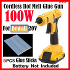 100w Cordless Hot Glue Gun For Dewalt 20v Lithium Battery W 5 Glue Sticks Diy