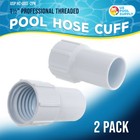 1-1 2  Pool Hose Replacement Cuff  2 Pack  Spiral-wound Vacuum Hoses Repair Ends