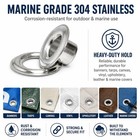 Micron Marine Grade 304 Stainless Steel Self Piercing Grommets  500 Sets