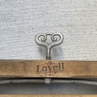 Lovell No  32 Hand Crank Wall-mounted Clothes Wringer Brown silver