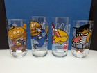 4 Vtg 1977 Mcdonald   s Collectors Series Glasses Ronald Mccheese Bigmac Hburglar 