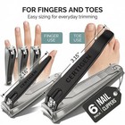 Certigen 6-piece Nail Clipper Set Stainless Steel Toenail   Fingernail Clippers